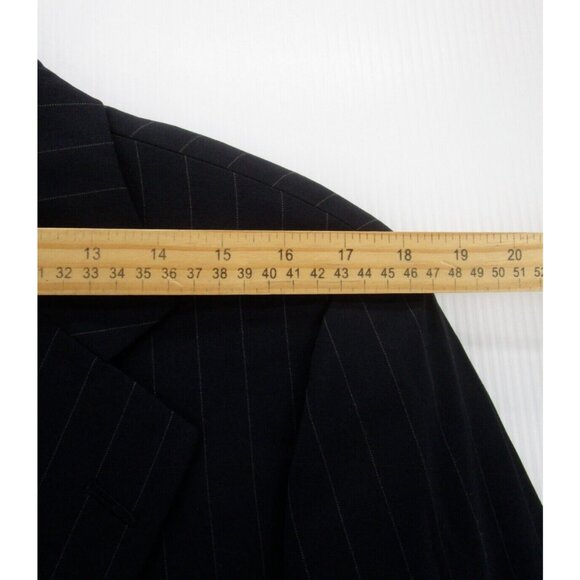 Paul Stuart Sport Coat 40 Blazer Pinstriped Business Jacket Preppy - Picture 7 of 12